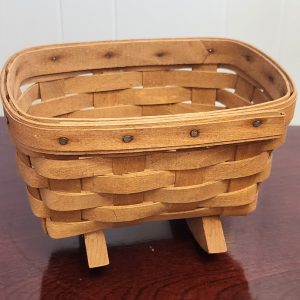 Longaberger Basket Mini Rocking Cradle Basket 1990