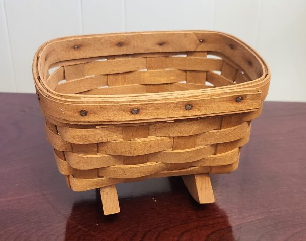 Longaberger Basket Mini Rocking Cradle Basket 1990