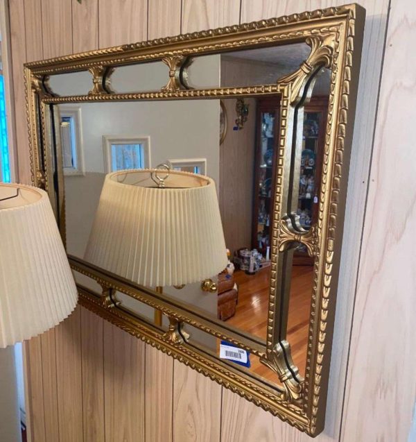 Gilt framed mirror w/ sectional frame, 25x 38.5