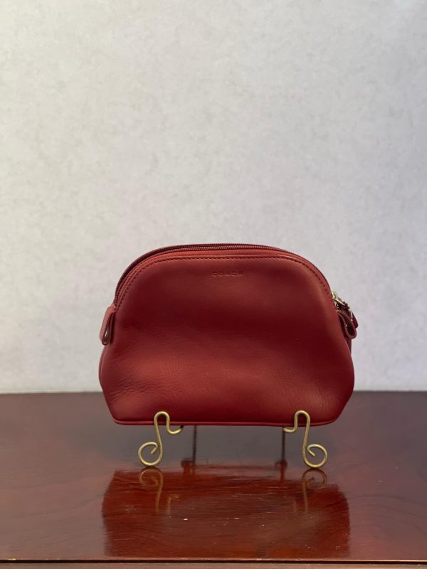 Sm Red Coach Makeup/Coin Bag