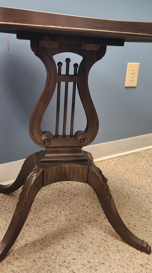 Antique Mersman Lyre Harp Table - Image 2