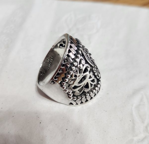 Sarda Bali Sterling .925 Silver Filigree Bead Accent Ring Size 7 - Image 3