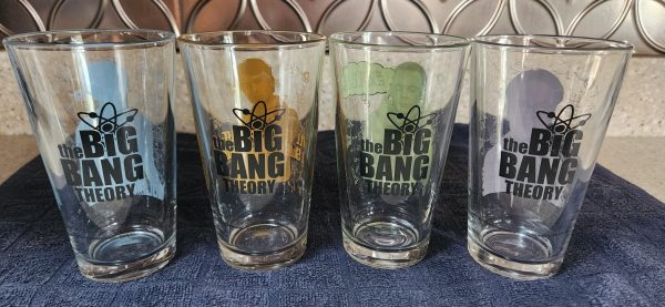 Big Bang Theory Pint Size Beer Glasses 4 PC Set - Image 2