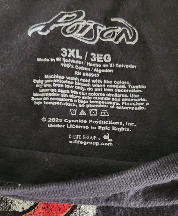 Poison Band T-Shirt Size 3XL - Image 4