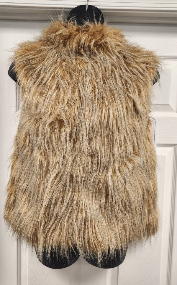 Donna Salyers Fabulous Faux Furs Woman's XL Tan/Cream Faux Fur Vest - Image 2