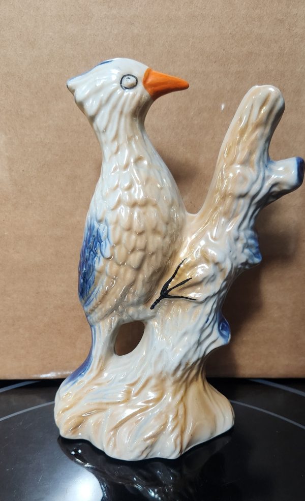 Vintage Brazillian Bird Lusterware Woodpecker Figurine