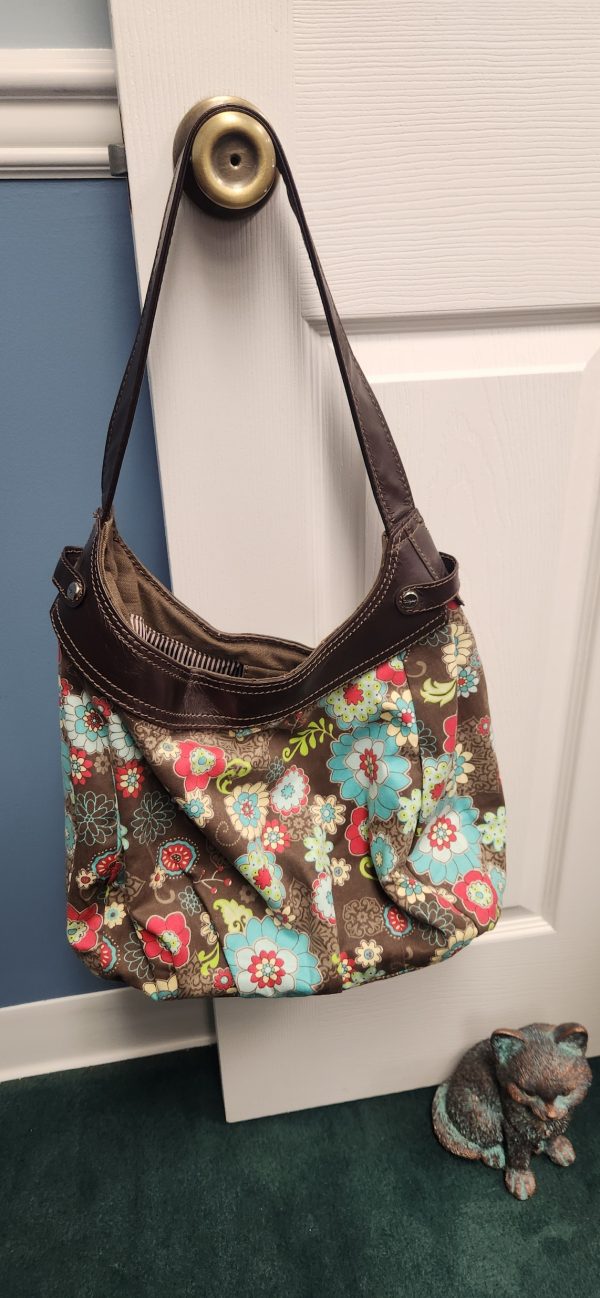 Brown Floral Thirty-One Purse