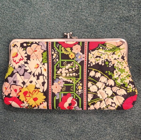 Vera Bradley Wallet Double Kisslock Floral Quilted