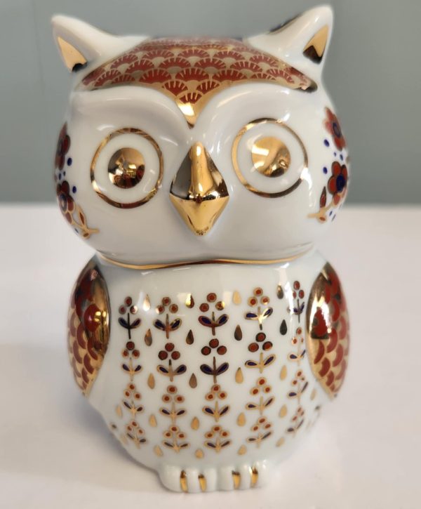 Imari Small Decorative Owl - Blue & Gold