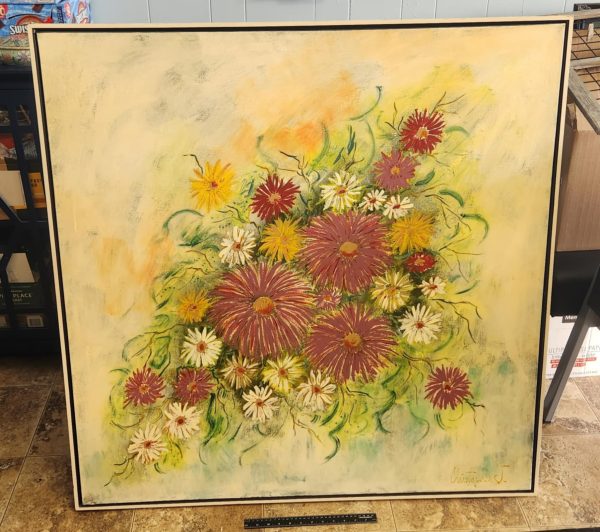 Christopher J Large Floral Painting