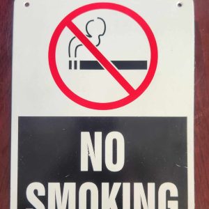 Plastic Sign No Smoking