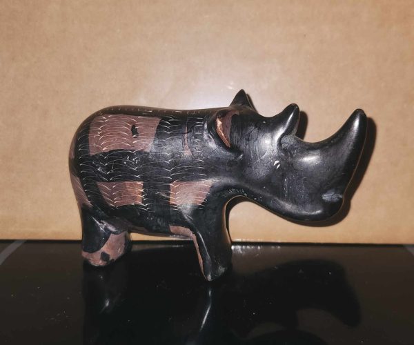 Vintage Soapstone Animals From Kenya Rhino - Image 2