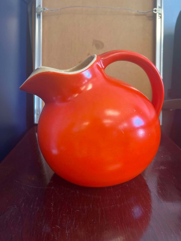 Hull Vintage Orange Ball Pitcher