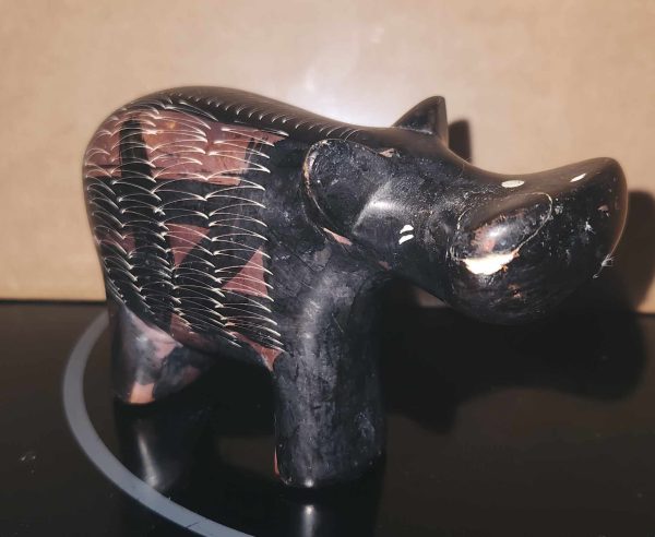 Vintage Soapstone Animals From Kenya Hippo Damaged - Image 2