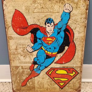 Superman Fly Away Metal Sign