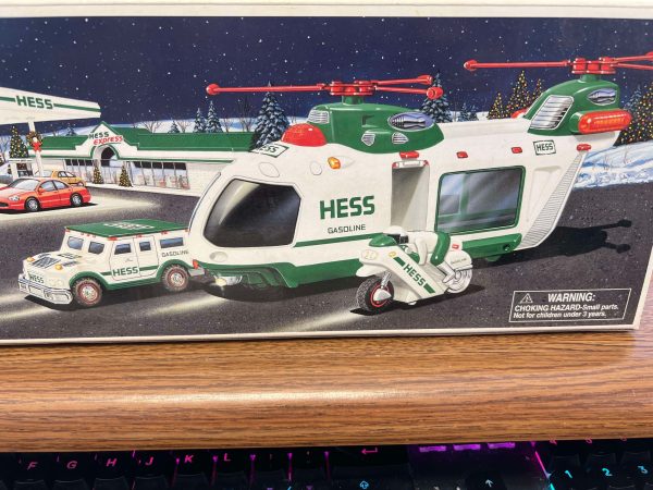 Hess Helicopter w/ Cruiser & Motorcycle - NIB