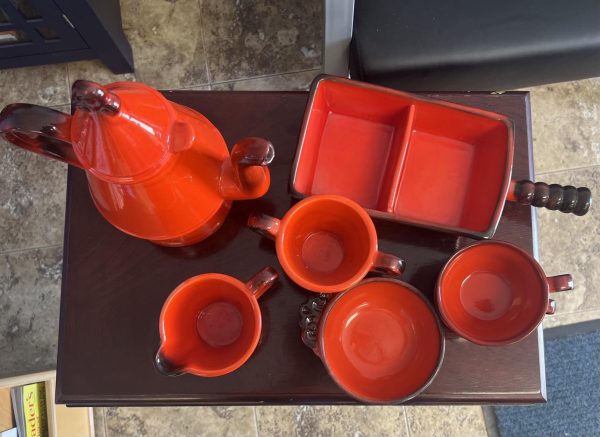 Vintage 70's Metlox Poppy Trial Tea Set and more - Image 5