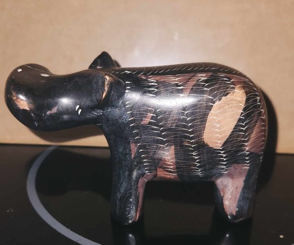 Vintage Soapstone Animals From Kenya Hippo Damaged