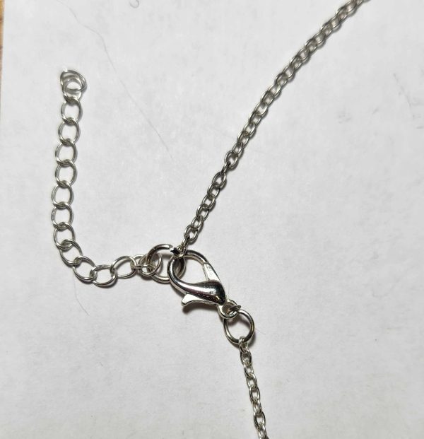 Silver Toned Bird Charm Necklace 14" - Image 3