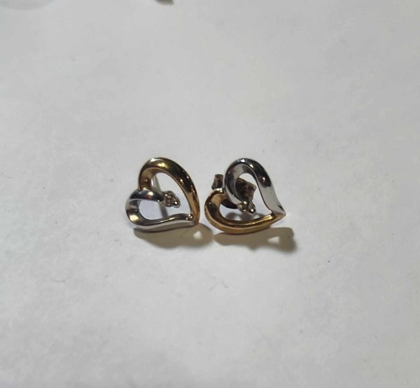 Forever Diamonds 10KT Gold Heart Earings