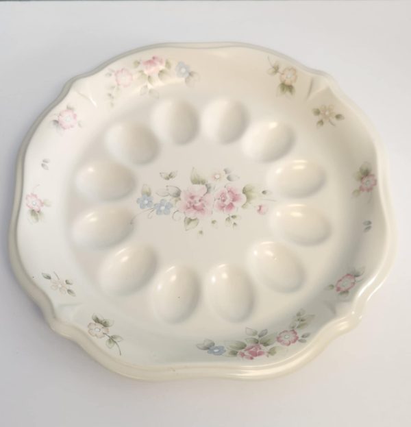 Pfaltzgraff Tea Rose Egg Plate