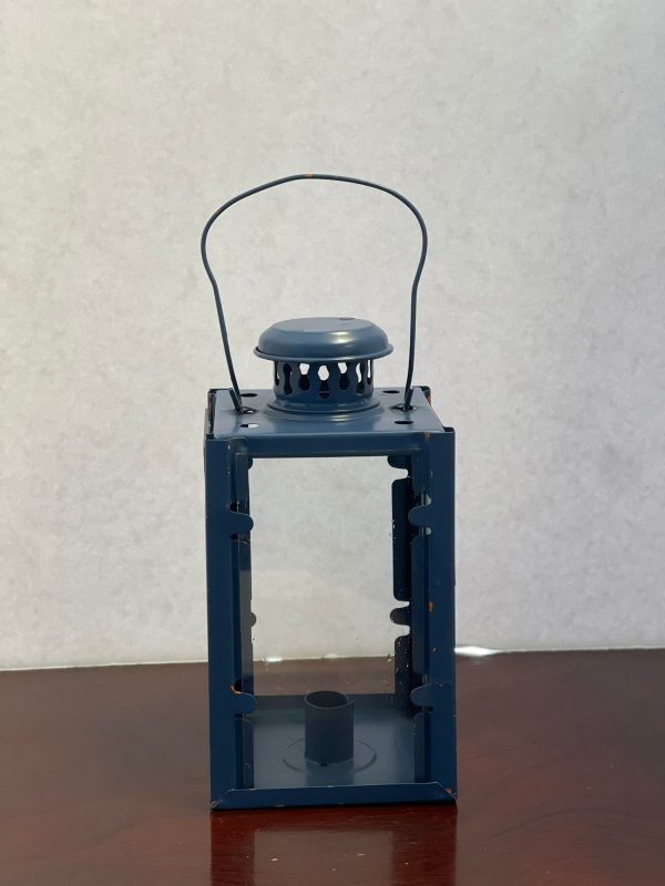 Blue Lantern Candle Holder