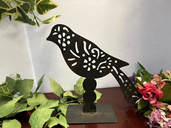 Metal Standing Bird Decor