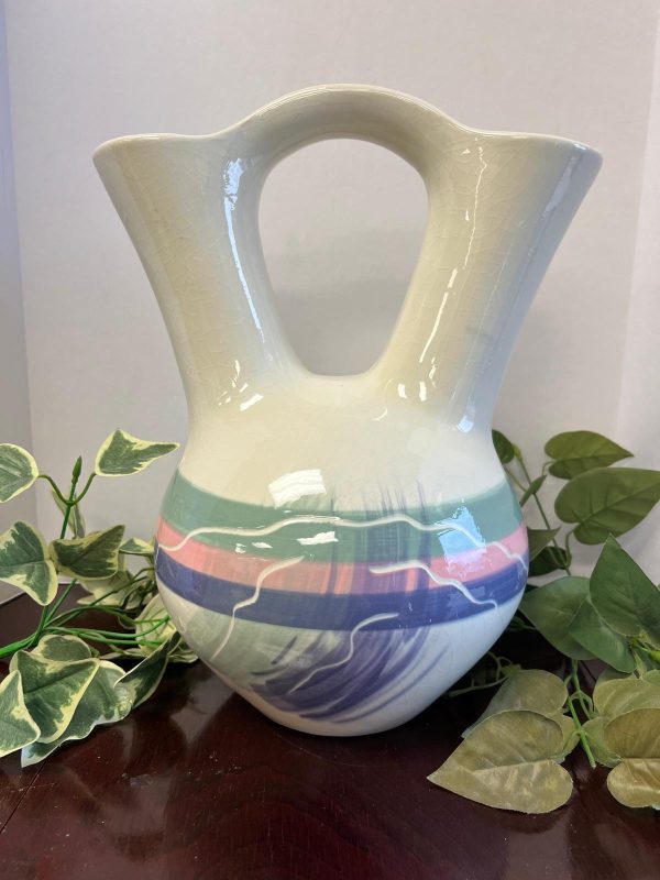 Vintage 80's Vohann of California Ceramic Wedding Vase