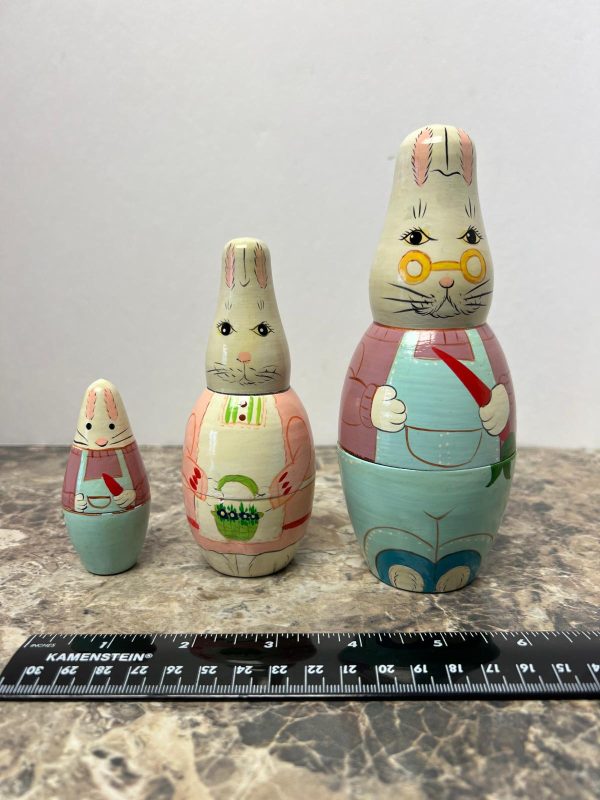 Dakin Rabbit Nesting Doll - 3 Dolls