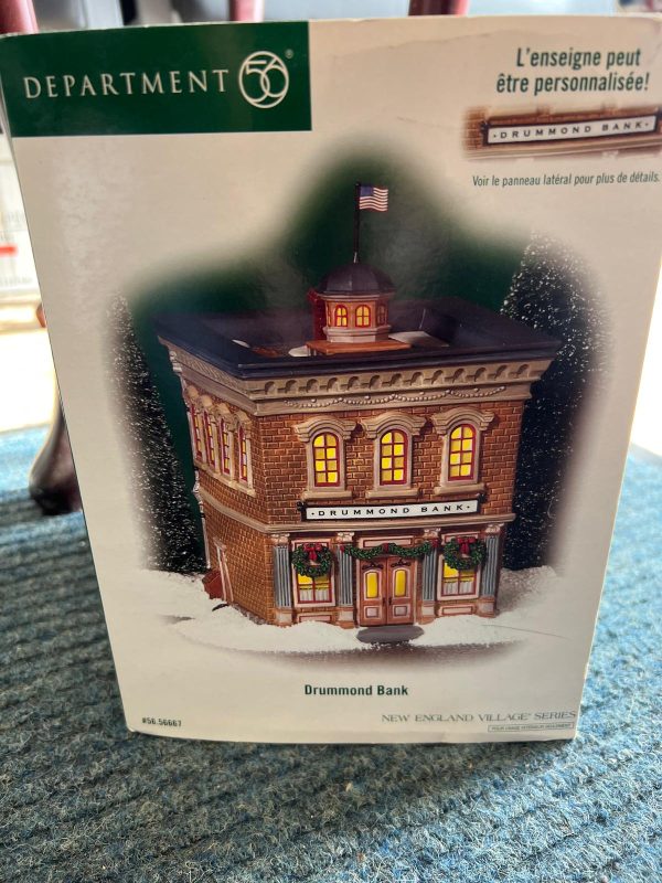 Dept 56 New England Village Drummond Bank