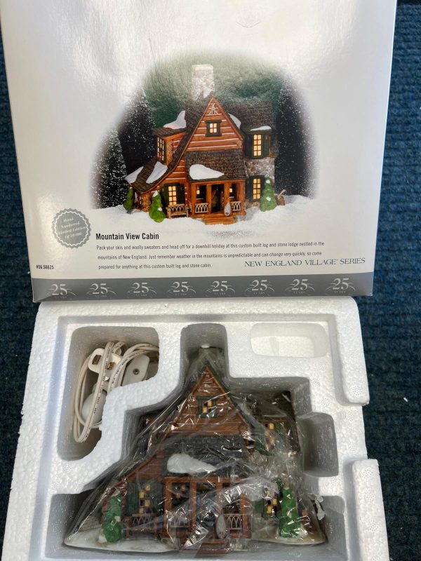 Dept 56 Ltd Edition MOUNTAIN VIEW CABIN 56625 New England Village Excellent Cond