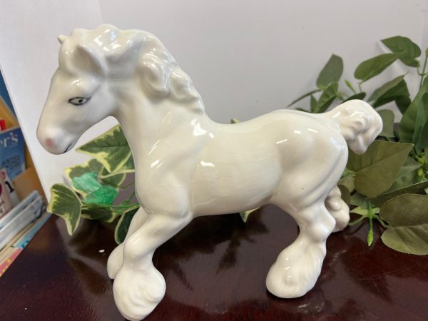 Beswick Grey Cantering Shire Horse 975