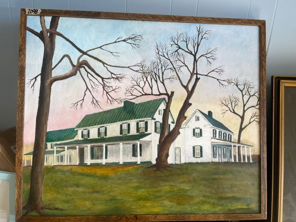 T. Miller Signed Farmhouse Painting