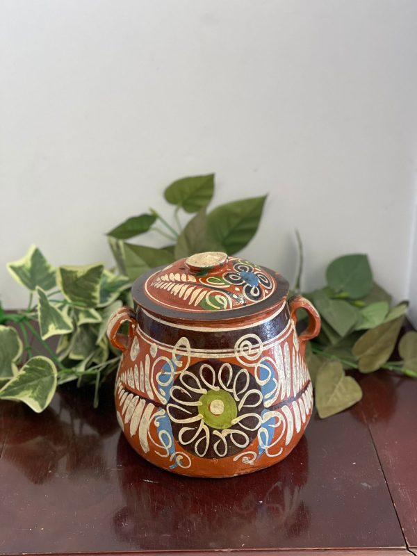 Large Antique Mexican Terracotta Food Pot 1960's