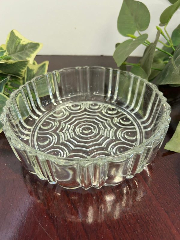 Vintage Art-Deco Covered Clear Crystal Candy Dish Lid 4.5" Tall - Image 2