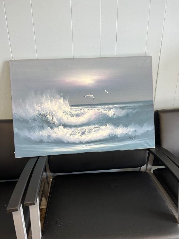 Canvas with Ocean Painting