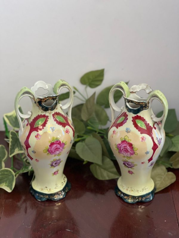 Nippon (Japanese) Vases w/ Floral - BOGO Free!