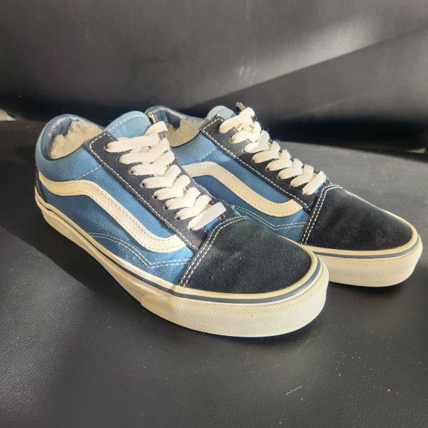 Vans Old Skool Blue Athletic Casual Mens 7 Womans 8.5