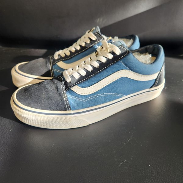 Vans Old Skool Blue Athletic Casual Mens 7 Womans 8.5 - Image 5